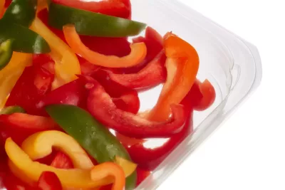 Tray with peppers